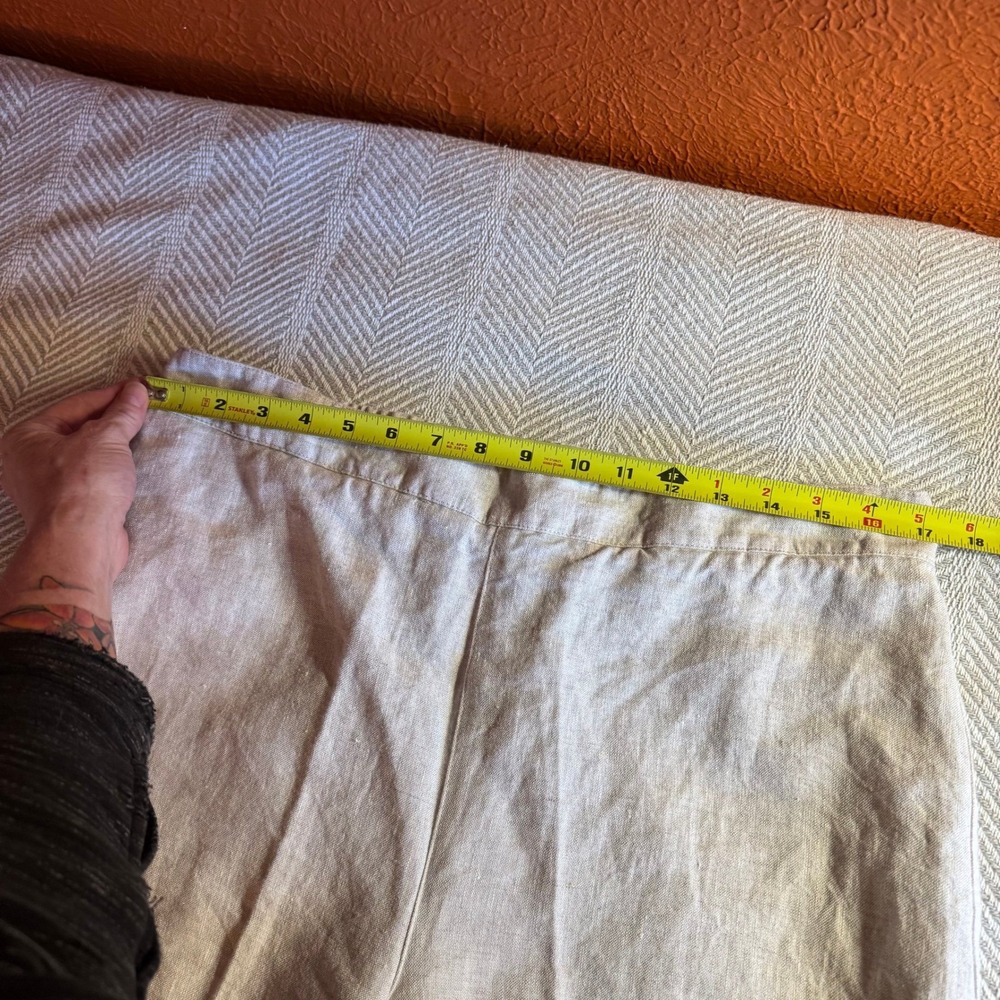 Chico's Wide Leg Linen Pants, Cream, Size 2 (US 12/L) - Picture 5 of 8